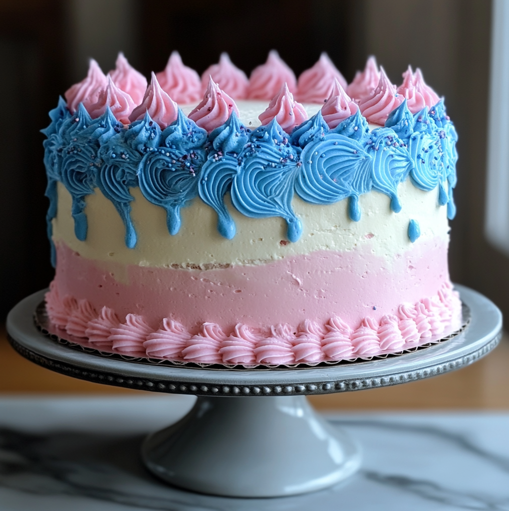 Gender Reveal Cake 1